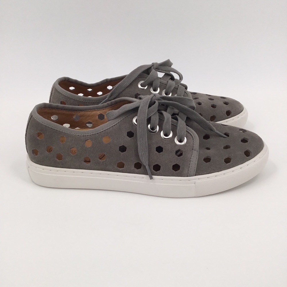 Corso Como Grey Rasta Perforated Suede Sneakers